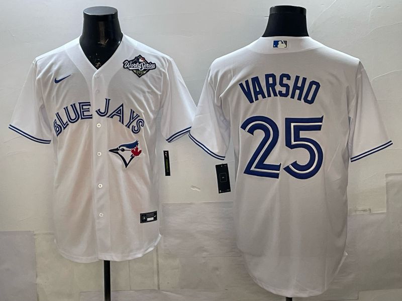 Men Toronto Blue Jays #25 Varsho White 2026 Nike Game MLB Jersey 005